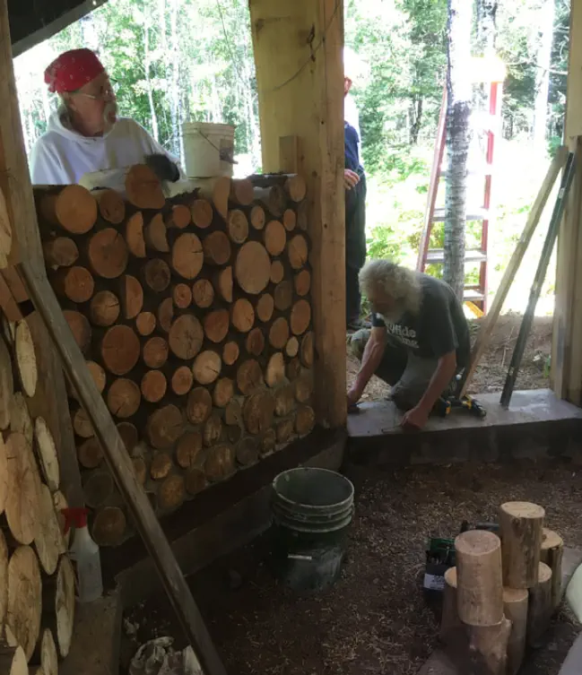 Working on park shelter Working on park shelter