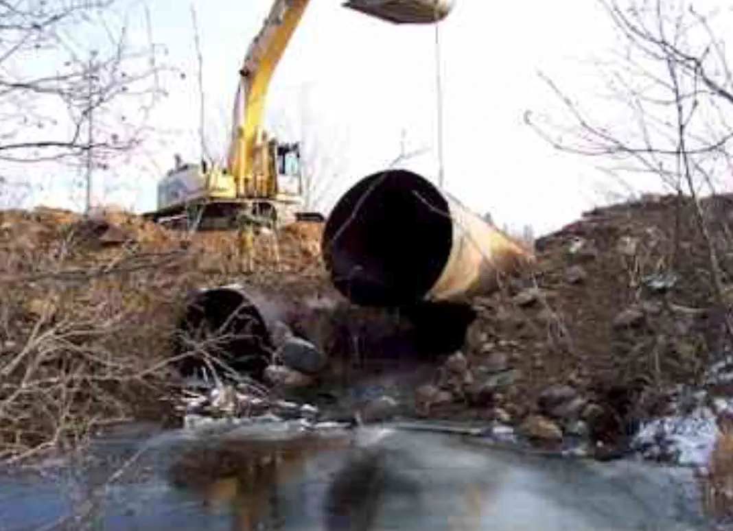 Removing two culverts