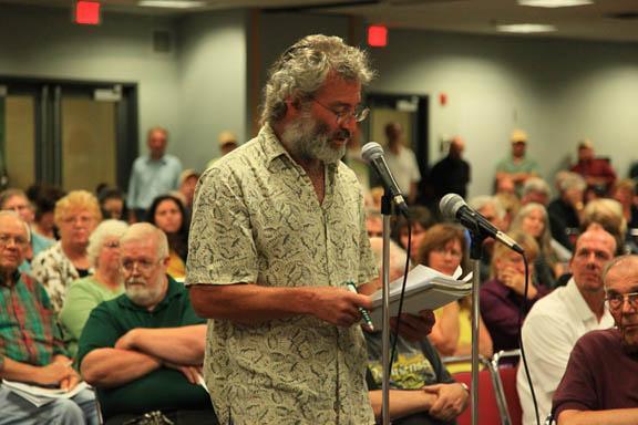 Richard Sloat speaking at a meeting